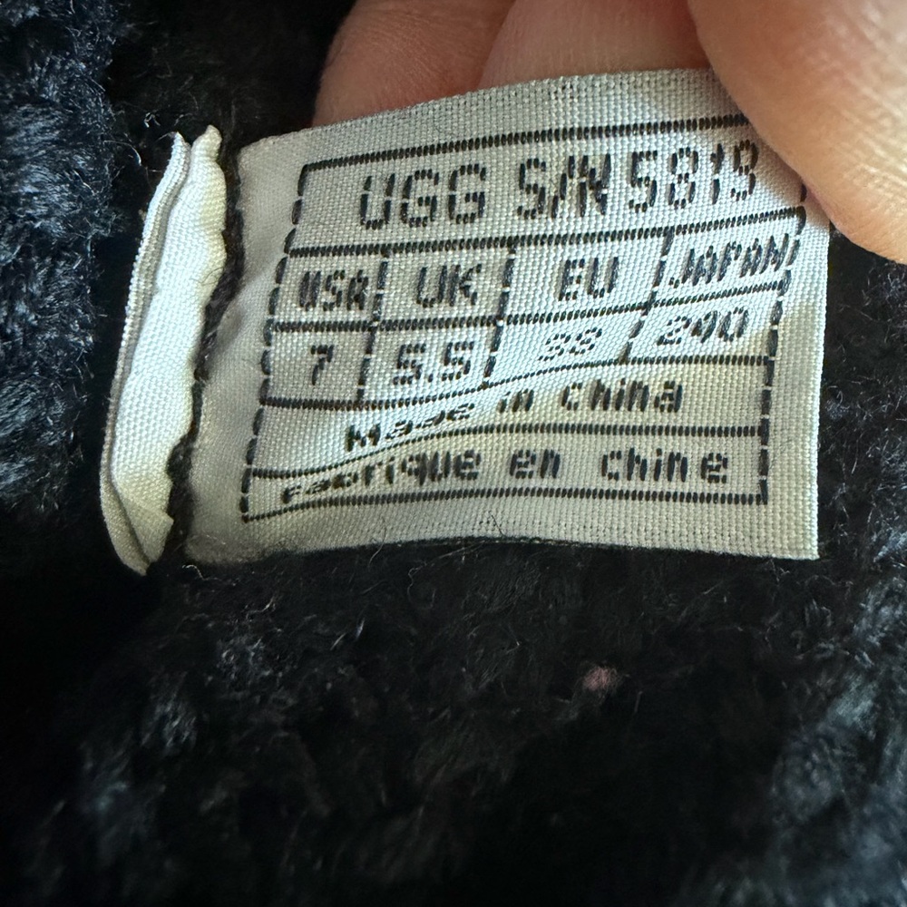 UGG Black Knit Button-Back Short Boots - Picture 11 of 11